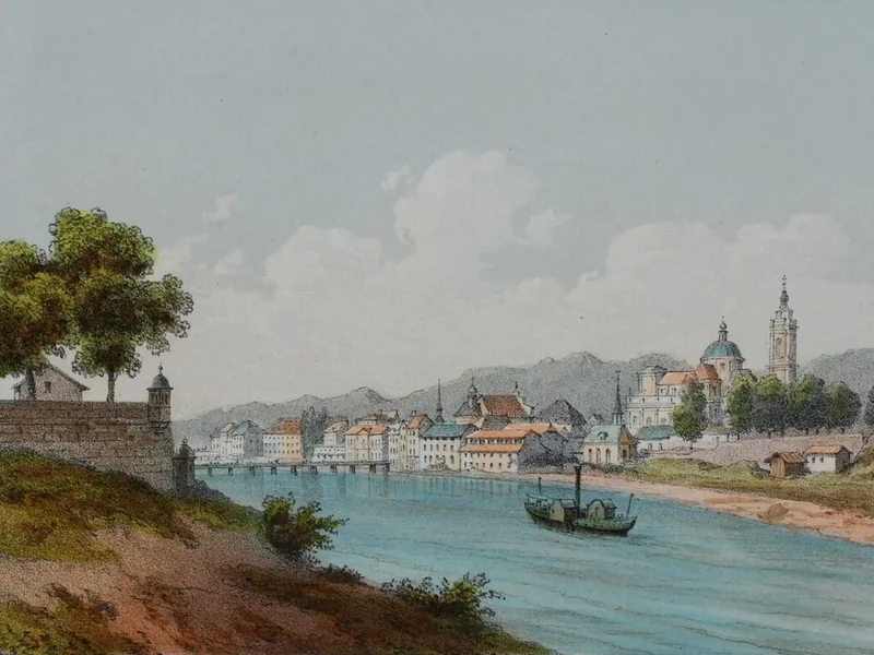 1812-Leopold von Besenval - SoleureVue Soletta - Veduta generale